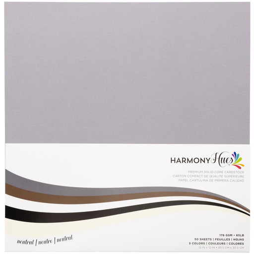 HARMONY HUES 12 X 12 CARDSTOCK NEUTRAL PKT 50  176GSM -H27415