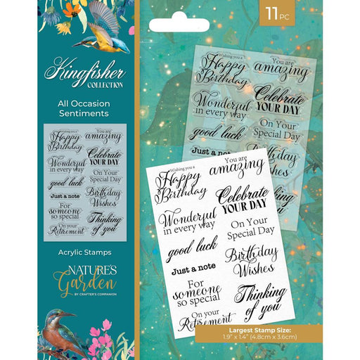 KINGFISHER STAMP ALL OCCASIONS SENTIMENTS -NGKFCASTAOS