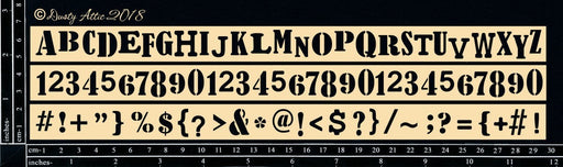 DUSTY ATTIC CHIPBOARD ABC123 BORDERS - DA1964