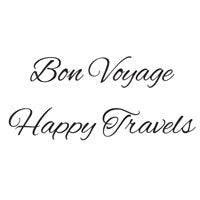 WOODWARE CLEAR STAMPS BON VOYAGE HAPPY TRAVEL - JWS063