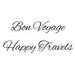WOODWARE CLEAR STAMPS BON VOYAGE HAPPY TRAVEL - JWS063
