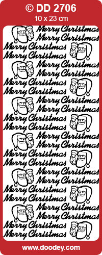STICKER MERRY CHRISTMAS SILVER - DD2706S