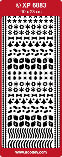 CRAFT STICKER MULTI DOTS CHRISTMAS HOLOGRAPHIC GOLD - XP6883HG/G