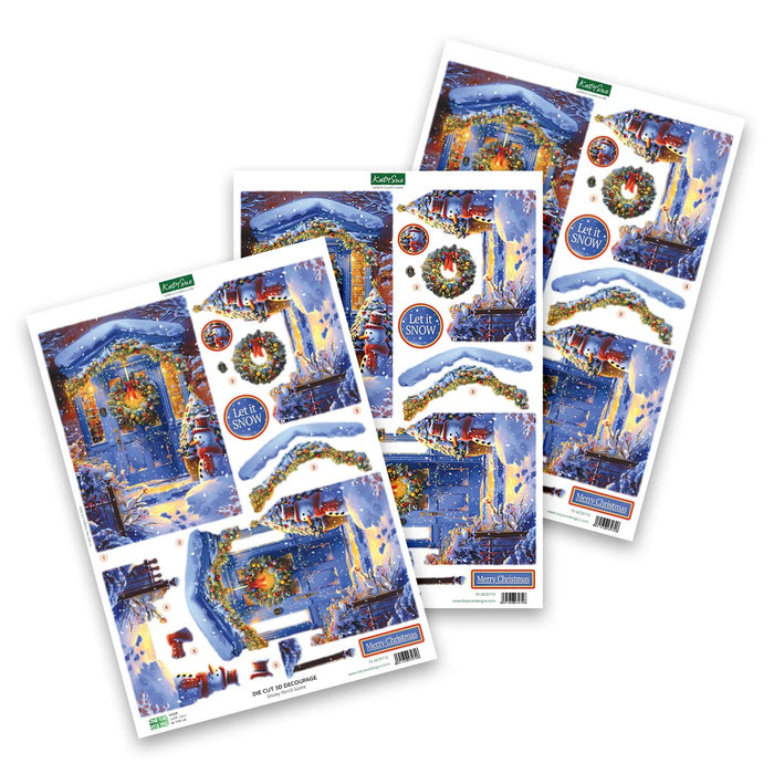 KATY SUE DIE CUTS SNOWY PORCH SCENE  - DCD712