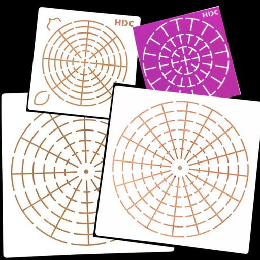 HAPPY DOTTING  PLASTIC STENCIL SET 4PC - PSS4PC