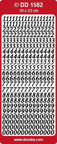 CRAFT STICKER ELEGANT NUMBERS BLACK - DD1582BLK