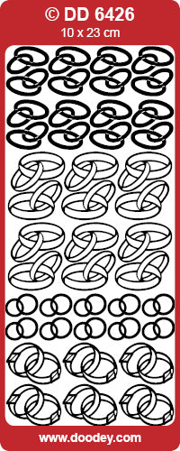 CRAFT STICKER RINGS VARIOUS GOLD - DD6426G