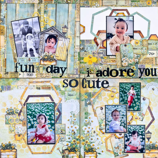 LYN'S 49 & MARKET BOTANICAL BUZZ  SCRAPBOOK KIT - LYNNBUZZ