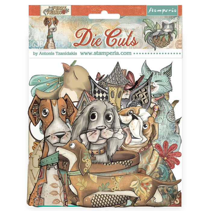 STAMPERIA DIE CUTS FURRY FRIENDS (SHIPPING MID NOVEMBER 2025) - DFLDC121
