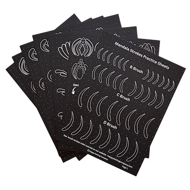 HAPPY DOTTING MANDALA BRUSH STROKES SHEETS - MANDALA