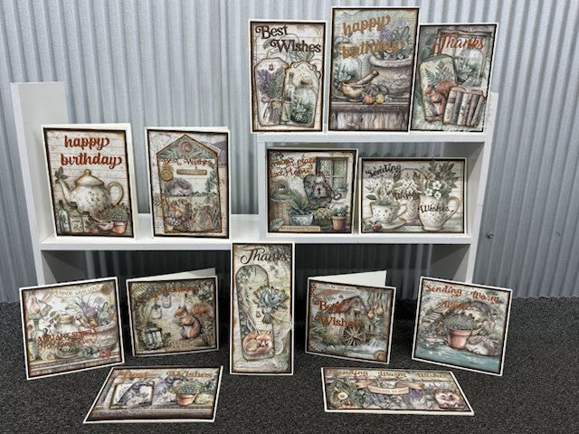 MICHELLE'S STAMPERIA HERBARIUM CARD KIT 13   - MICHELLE KIT 13