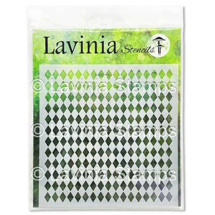 LAVINIA STENCILS 8 X 8 DIAMOND CHEQUERBOARD  (PRE ORDER NOW SHIPPING EARLY SEPTEMBER 2026) - ST049