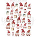 UNIQUELY CREATICE A CHRISTMAS DREAM RED GNOMES CUT-A-PART SHEET - UCCS105