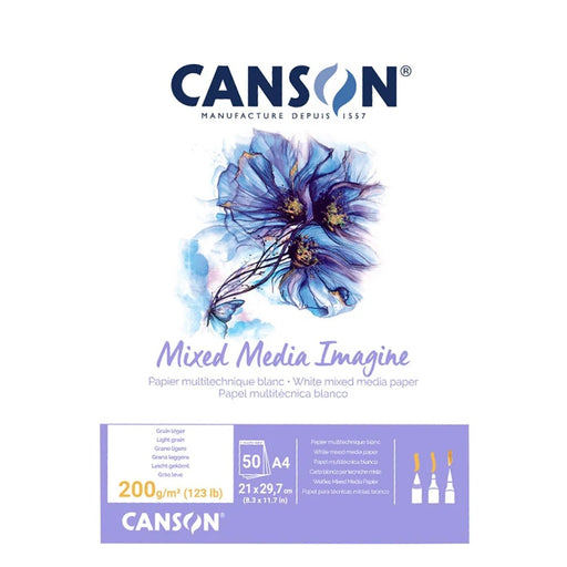 IMAGINE 200 PAD MIX MEDIA LIGHT GRAIN PAPER A4 - C200006008