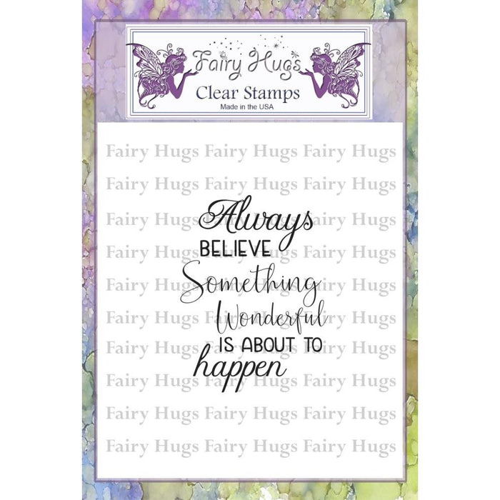 FAIRY HUGS CLEAR STAMP BELIEVE - FHS-132