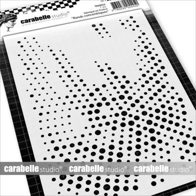 CARABELLE STUDIO POCHOIR A6 ART TEMPLATE : RONDS CONCENTRIQU - TE60033