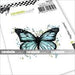CARABELLE STUDIO TAMPONS ART STAMP MINI : PAPILLON / LETTRES - SMI0187