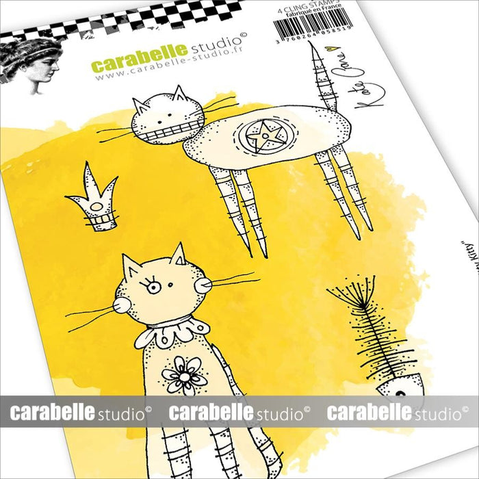CARABELLE STUDIO TAMPONS ART STAMP A6 HERE KITTY KITTY - SA60521