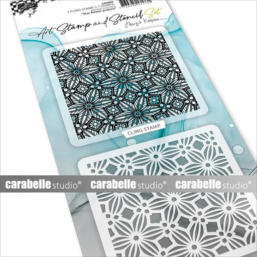 CARABELLE STUDIO ART STAMP AND STENCIL STAR FLOWER PATTERN - SAS0002