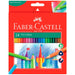 FABER - CASTELL   TRIANGULAR  COLOUR PENCILS PKT 24- 16-115855
