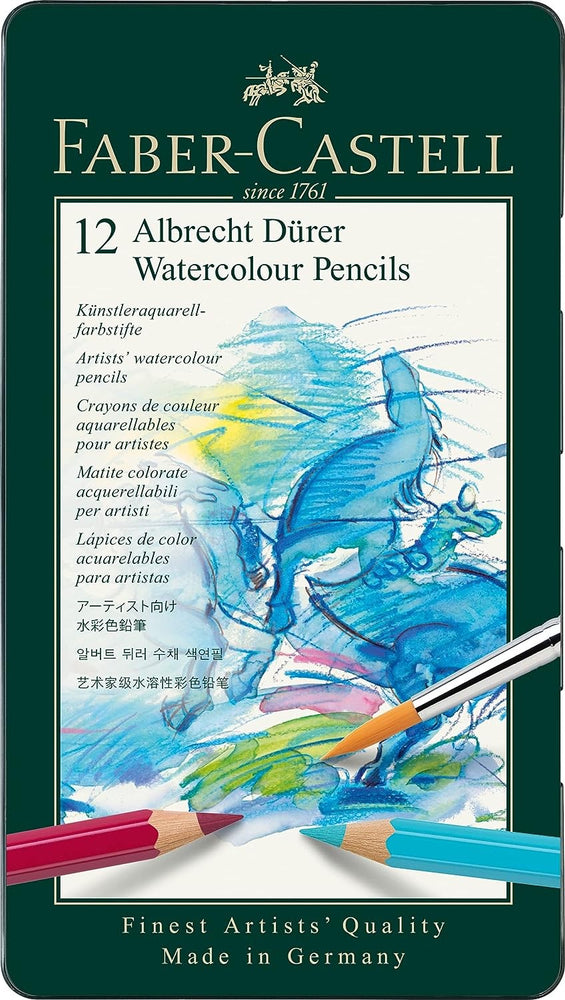 FABER - CASTELL WATERCOLOUR PENCIL ASSORTED TIN 12 - 18-117512
