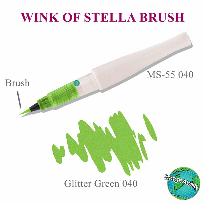 ZIG WINK OF STELLA BRUSH PAINT GREEN- MS-56040
