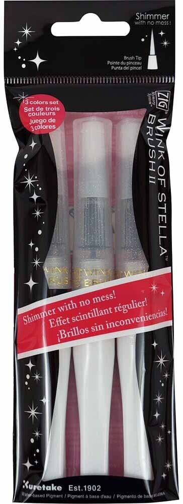 ZIG WINK OF STELLA BRUSH PAINT 3 SET OF CLEAR - MS-56/3VCL
