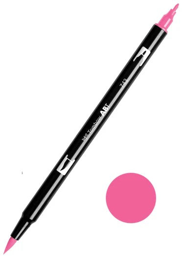 TOMBOW ABT 743 DUAL BRUSH PEN - HOT PINK - 600743
