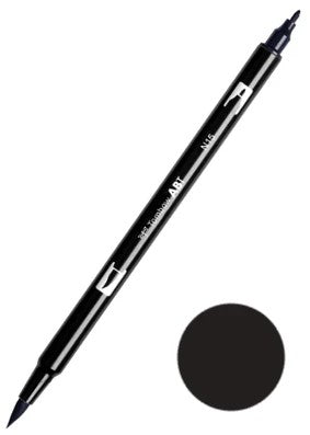 TOMBOW ABT N15 DUAL BRUSH PEN - BLACK - 601015