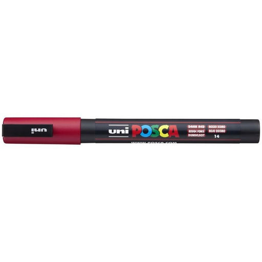 POSCA PAINT MARKER PC3M BULLET SHAPED DARK RED - PC3MDR