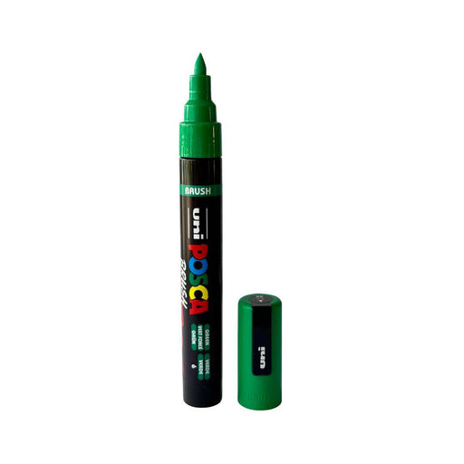 POSCA BRUSH MARKER 5BR GREEN - PC5BR6