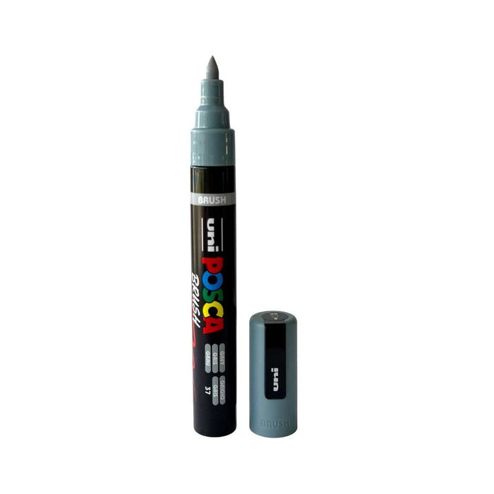 POSCA BRUSH MARKER 5BR GREY - PC5BR37