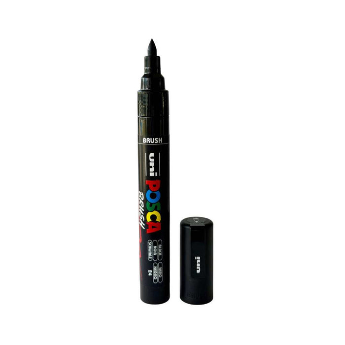 POSCA BRUSH MARKER 5BR BLACK - PC5BR24