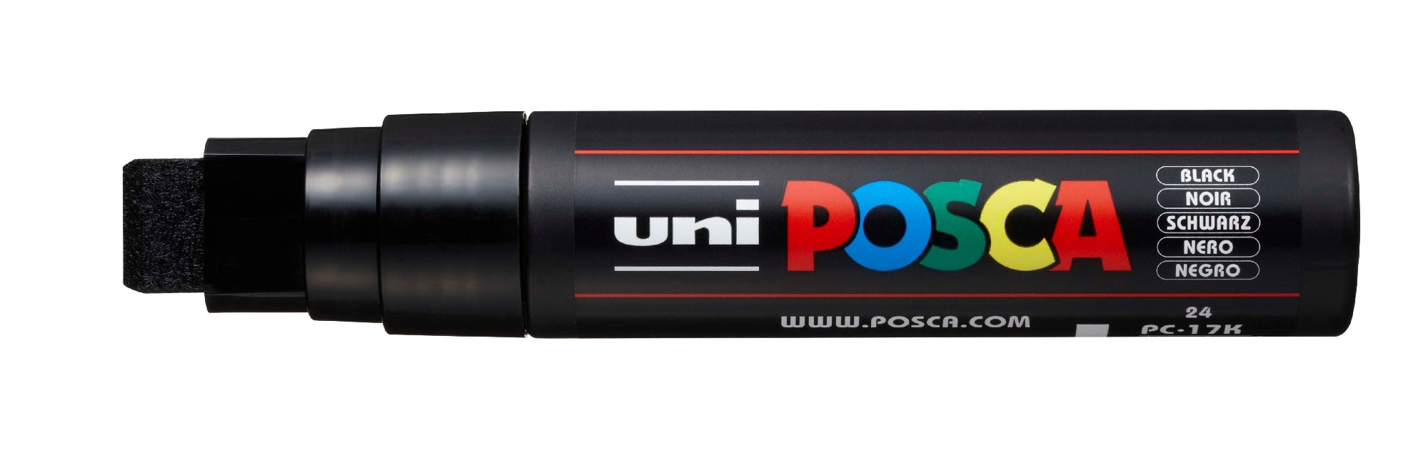 POSCA PAINT MARKER PC17K CHISEL BLACK - PC17KB