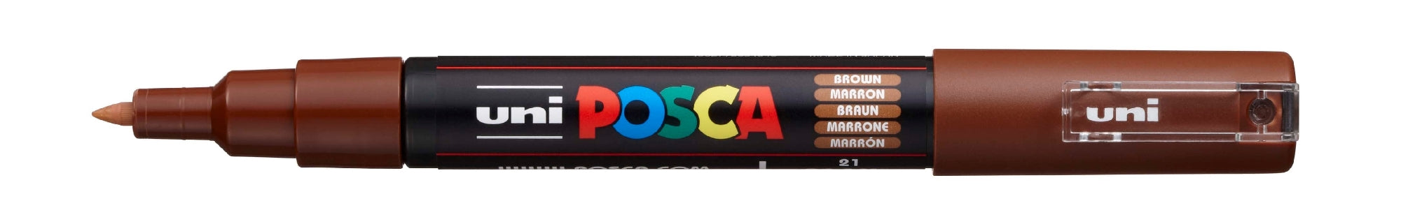 POSCA PAINT MARKER PC1M BULLET SHAPED BROWN - PC1MBRN