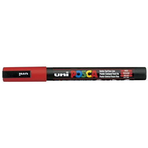 POSCA PAINT MARKER PC3M BULLET SHAPED RED - PC3MR