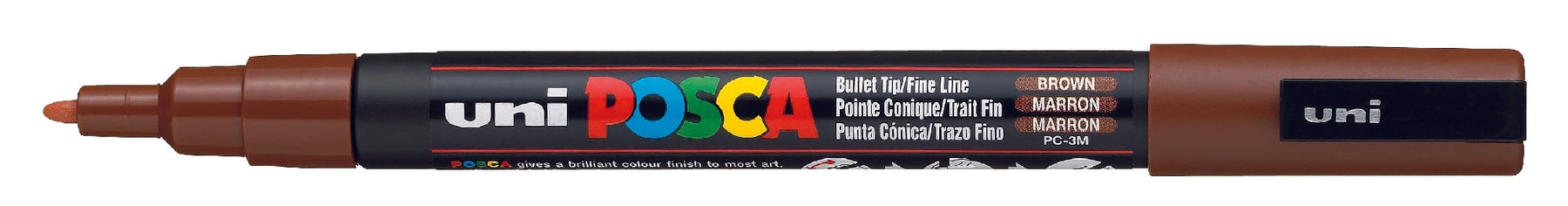 POSCA PAINT MARKER PC3M BULLET SHAPED BROWN - PC3MBRN