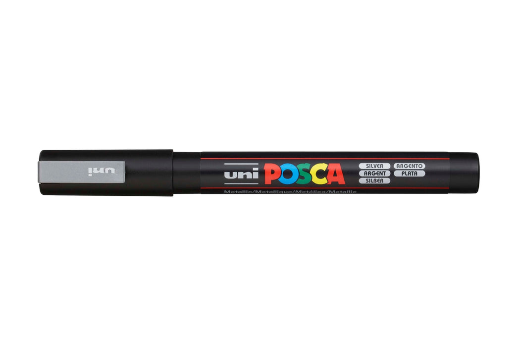 POSCA PAINT MARKER PC3M BULLET SHAPED SILVER - PC3MS