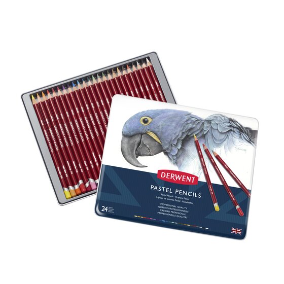 DERWENT PASTEL PENCILS TIN 24 - 32992