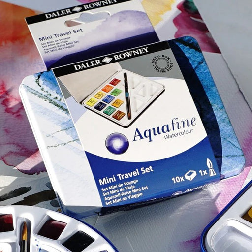 AQUAFINE WATERCOLOUR MINI TRAVEL TIN 10 HALF PAN - D131900910