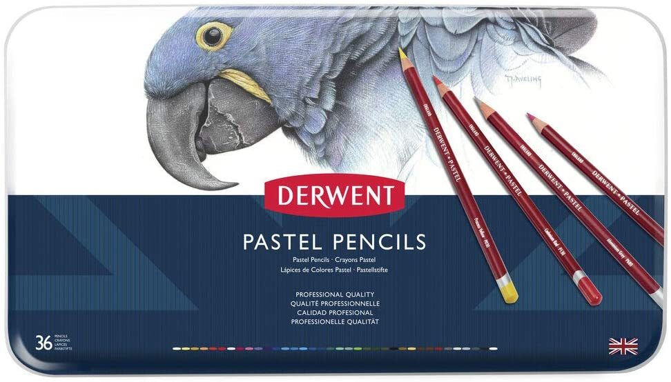 DERWENT PASTEL PENCILS TIN 36 - 700307