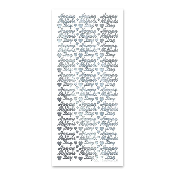 STICKER HAPPY MOTHERS DAY SILVER - XL282P-02