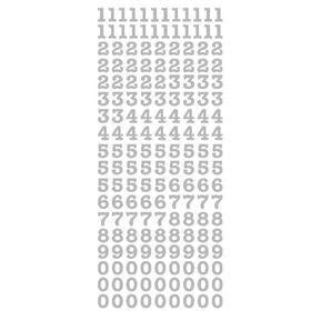 STICKER NUMBERS 10MM SILVER - XL403P-02