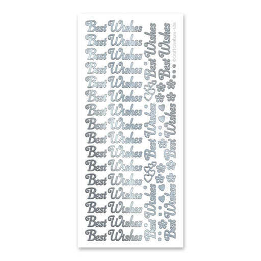 STICKER BEST WISHES SILVER - XL428U-02