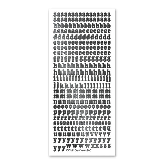 STICKER LOWER CASE LETTERS 8MM BLACK - XL300P-03