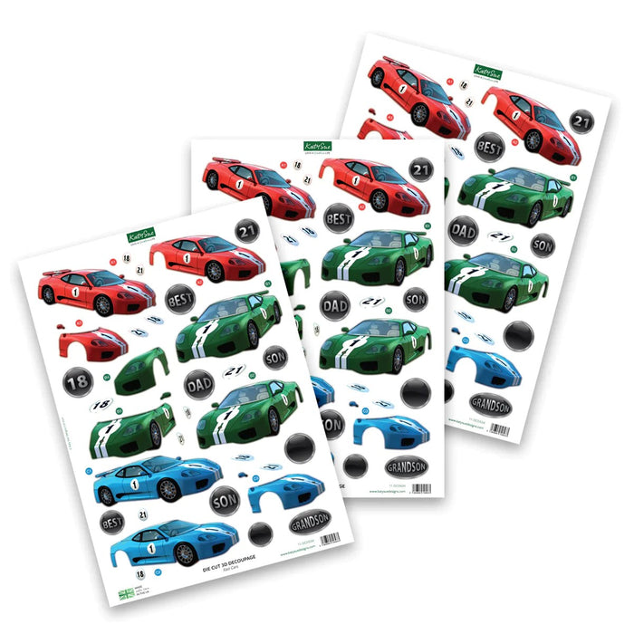 3D DIE CUT CARS - DCD504
