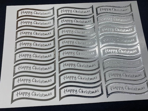 CRAFT CREATIONS D/C HAPPY CHRISTMAS SILVER/WHITE - CDS015G