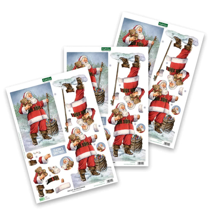 CRAFT CREATIONS 3D DIECUT FATHER CHRISTMAS - DCD561