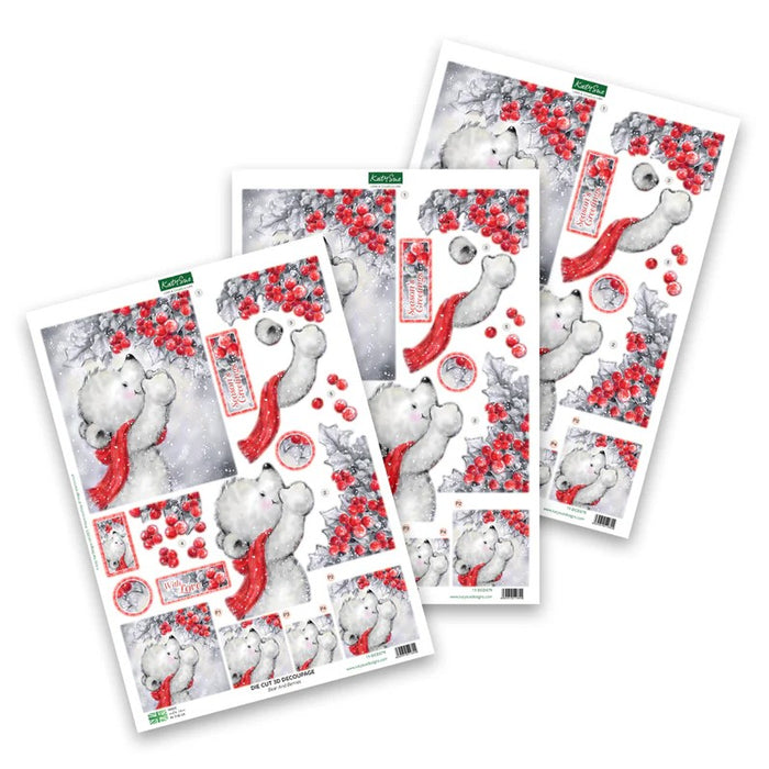 CRAFT CREATIONS 3D DIECUT BEAR AND BERRIES - DCD579