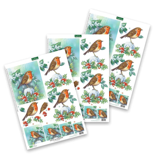 CRAFT CREATIONS DIE CUT 3D CHRISTMAS ROBIN - DCD600